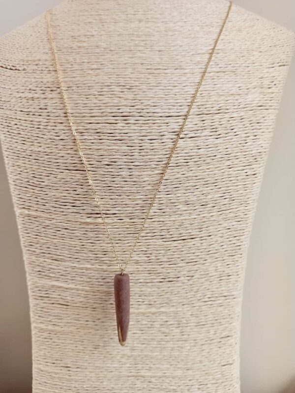 cone shape diffuser stone necklace