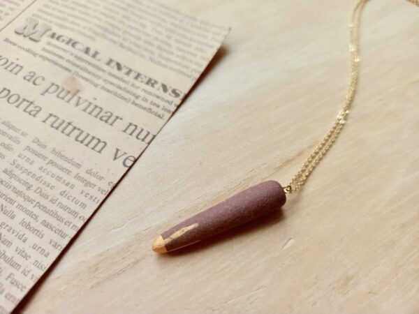 cone shape diffuser stone necklace