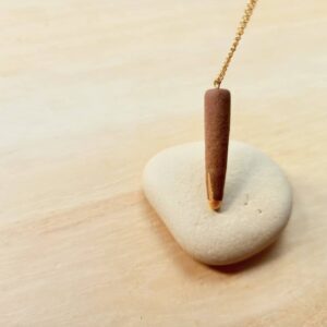 cone shape diffuser stone necklace