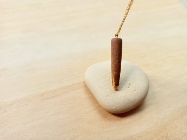 cone shape diffuser stone necklace