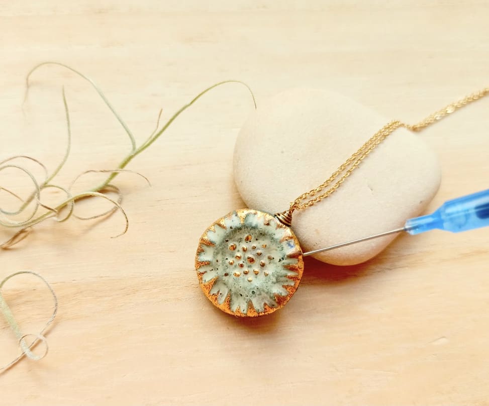 ceramic diffuser bottle necklace-flower