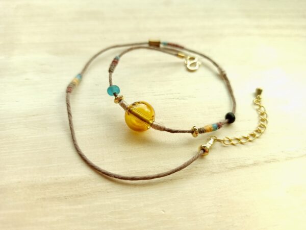 boho glass diffuser bracelet