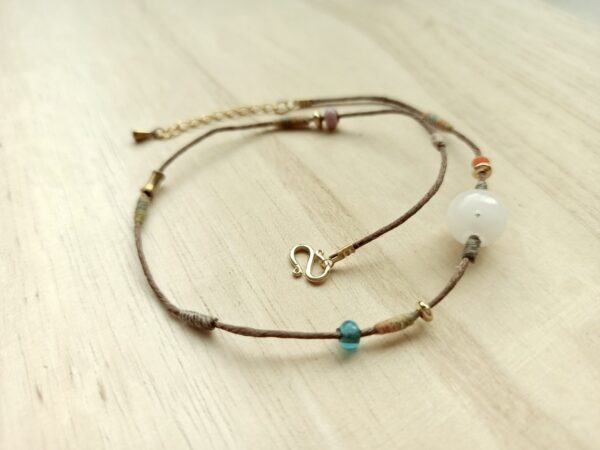 boho glass diffuser bracelet