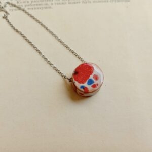 blue-red drum bottle necklace