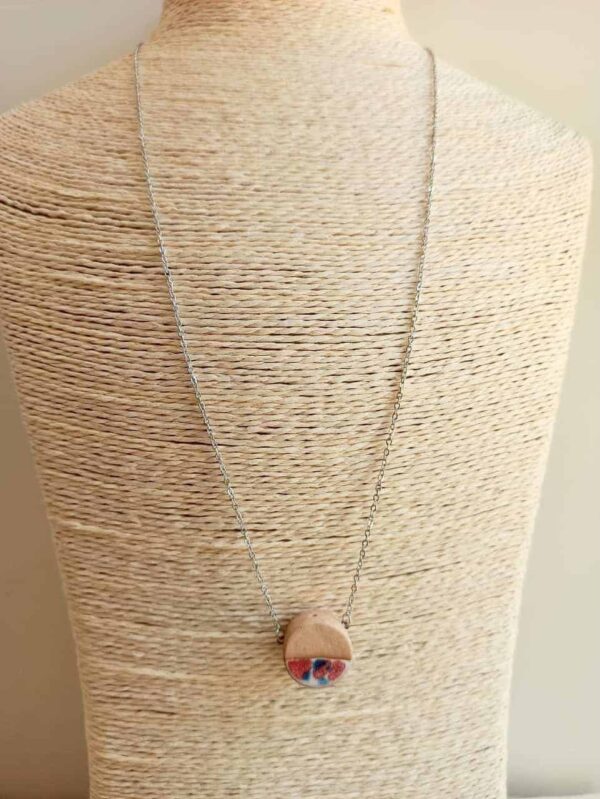 blue-red drum bottle necklace