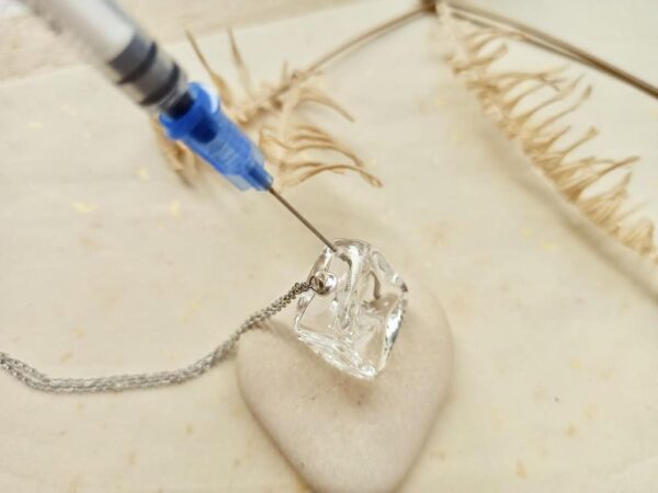 cool ice cube glass diffuser necklace