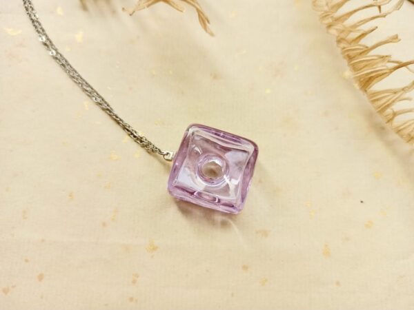 cool ice cube glass diffuser necklace