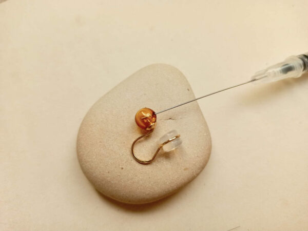 6mm small glass diffuser earrings