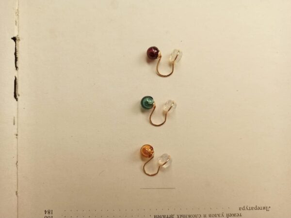 6mm small glass diffuser earrings