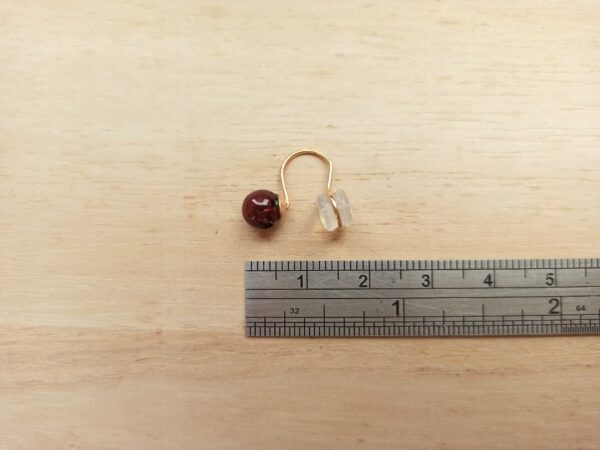 6mm small glass diffuser earrings