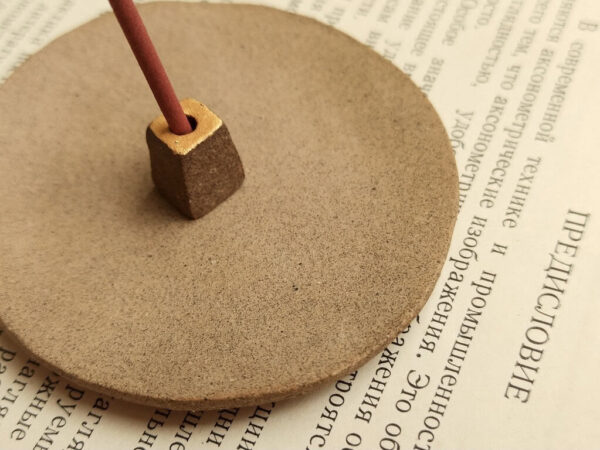 brown brick incense holder