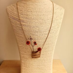 vase ceramic diffuser stone necklace