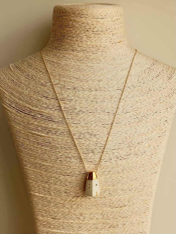 golden house diffuser necklace