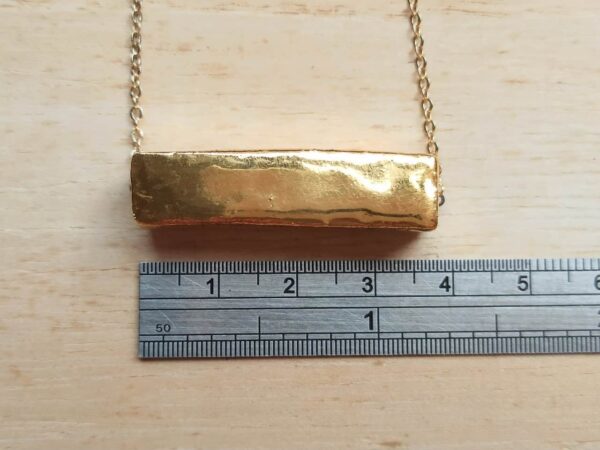 gold brick diffuser bottle necklace