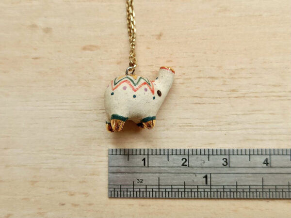 colour dotted elephant ceramic diffuser necklace