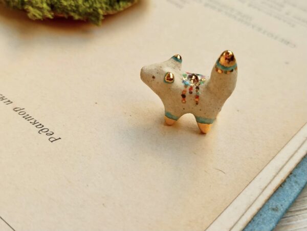 colour dotted fox ceramic diffuser necklace