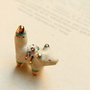 colour dotted fatty fox ceramic diffuser necklace