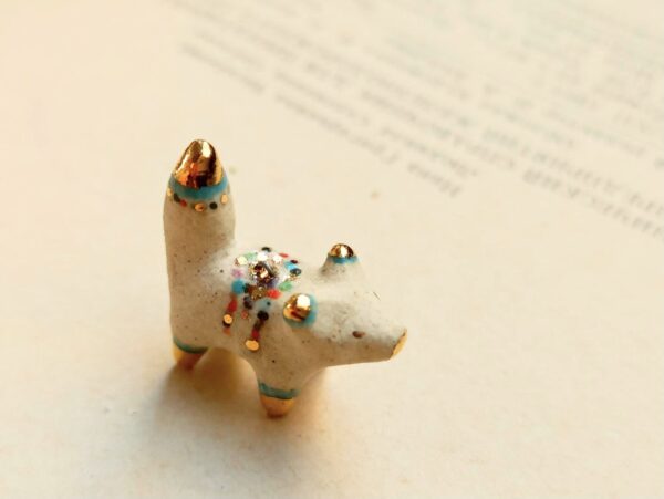 colour dotted fatty fox ceramic diffuser necklace