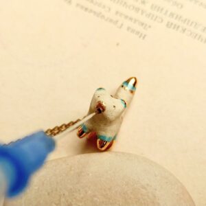 colour dotted fox ceramic diffuser necklace