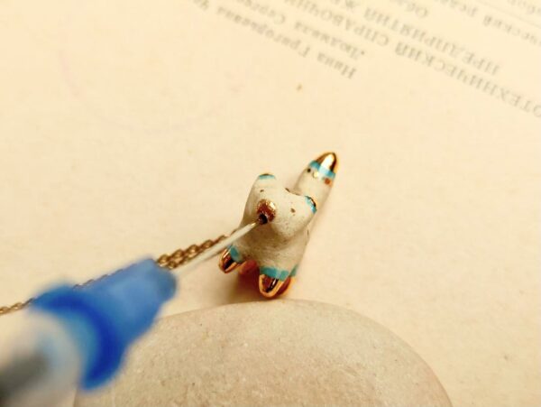 colour dotted fox ceramic diffuser necklace