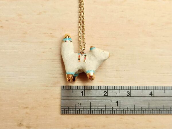 colour dotted fox ceramic diffuser necklace