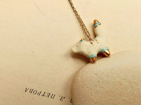 colour dotted fox ceramic diffuser necklace