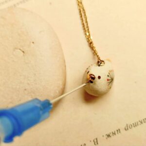 colour dotted bird ceramic diffuser necklace